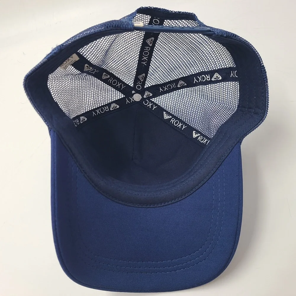 Women Roxy Hat Snapback Trucker Mesh Shades & Shakas Blue Surf Beach Casual Wear